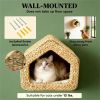 Wall mounted cat house, cat furniture, cat wall frame, natural