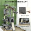 Cat tree with cat mat, cat climbing frame, multi-layer cat tower, suitable for families with cats