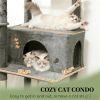 Multi layer cat climbing frame, cat tree, dark gray