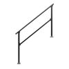 Handrails for Outdoor Steps, 4-5 Step Stair Hand Rail Kit, Transitional Carbon Steel Railings with Installation Kit, Stair Rails for Seniors