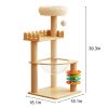 39.3" Modern Cat Tower, Wood Cat Tree Tower for Indoor Cats, Cat Treewith Sisal-Covered Scratching Posts and Top Perch