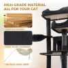 68in Multi-Level Cat Tree Tower with Hammocks, Cat Condo, Hanging Basket, Removable Cushions & Sisal Scratching Posts, Plush Cat Activity Center for I