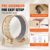 Wooden Cat Exercise Wheel, 43.3" Large Cat Treadmill Wheel for Indoor Cats