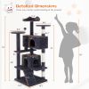 Multi-functional cat tree house cat climbing frame, lounge and recreation area detachable toy, 54in