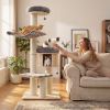 4-Layer 68.5-Inch Wooden Cat Tree Condo Activity Tower with Sisal Posts